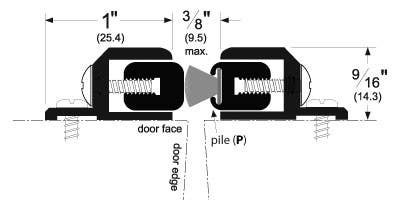 Pemko 351 Surface Applied Adjustable Astragal