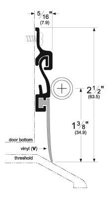 Pemko 405 Spring Loaded Automatic Door Bottom