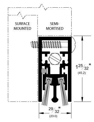 Pemko 4301 Semi-Mortise and Full Surface Automatic Door Bottom, Non-Handed