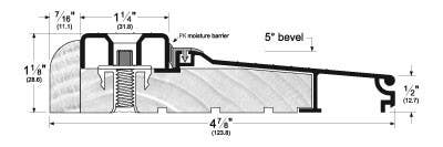 Pemko 94518 Adjustable Sill, 4-7/8" W x 1-1/8" H