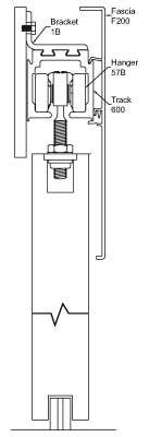 Pemko H440A Aluminum Track System, 440lb/panel, Mill Finish Aluminum