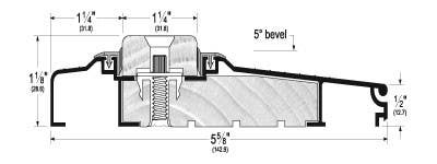 Pemko OS95518 Outswing Adjustable Oak Top Sill, 5 5/8" W x 1-1/8" H