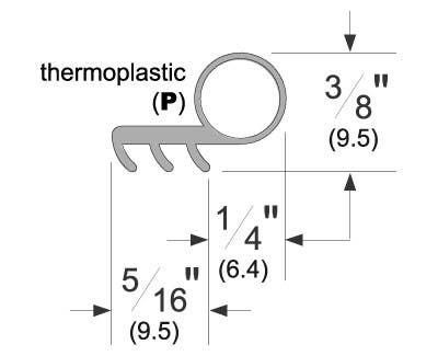 Pemko P50 Kerf-in Weatherstrip w/ Thermoplastic Bulb