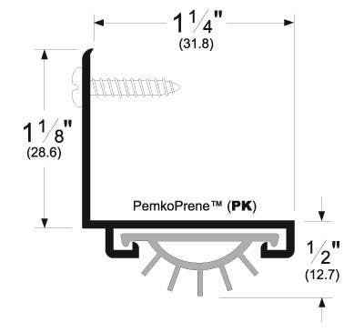 Pemko 211 Aluminum L-Shaped Door Shoe