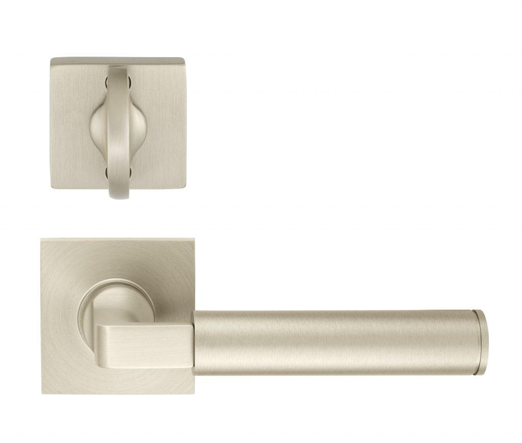 Omnia 914S50/IML Modern Interior Mortise Lock w/ Sectional Rose - Solid Brass