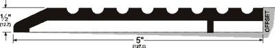 Pemko 229 Floor Plate/Safety Tread Half Saddle Threshold, 1/2" H x 5" W