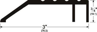 Pemko 230 Carpet Seperator, 3" W x 3/4" H