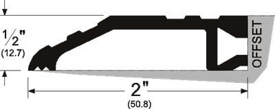 Pemko 252 Half Saddle Threshold, Height - 1/2"