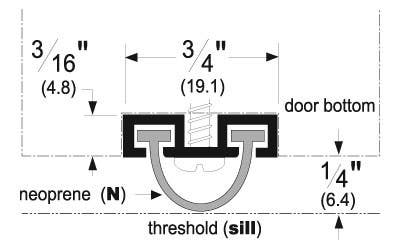 Pemko 313 Specialty Door Bottom w/ EPDM Bulb