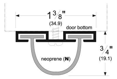 Pemko 314 Specialty Door Bottom w/ EPDM Bulb