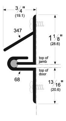 Pemko 347 Door Top Interlocking Weatherstrip