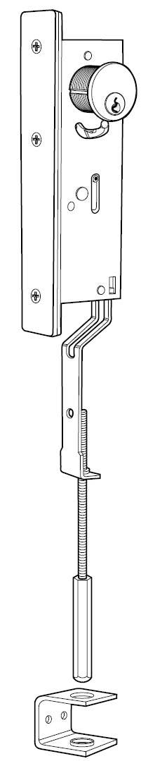 Adams Rite 1870 Cylinder Operated Flushbolt for Aluminum Stile Door