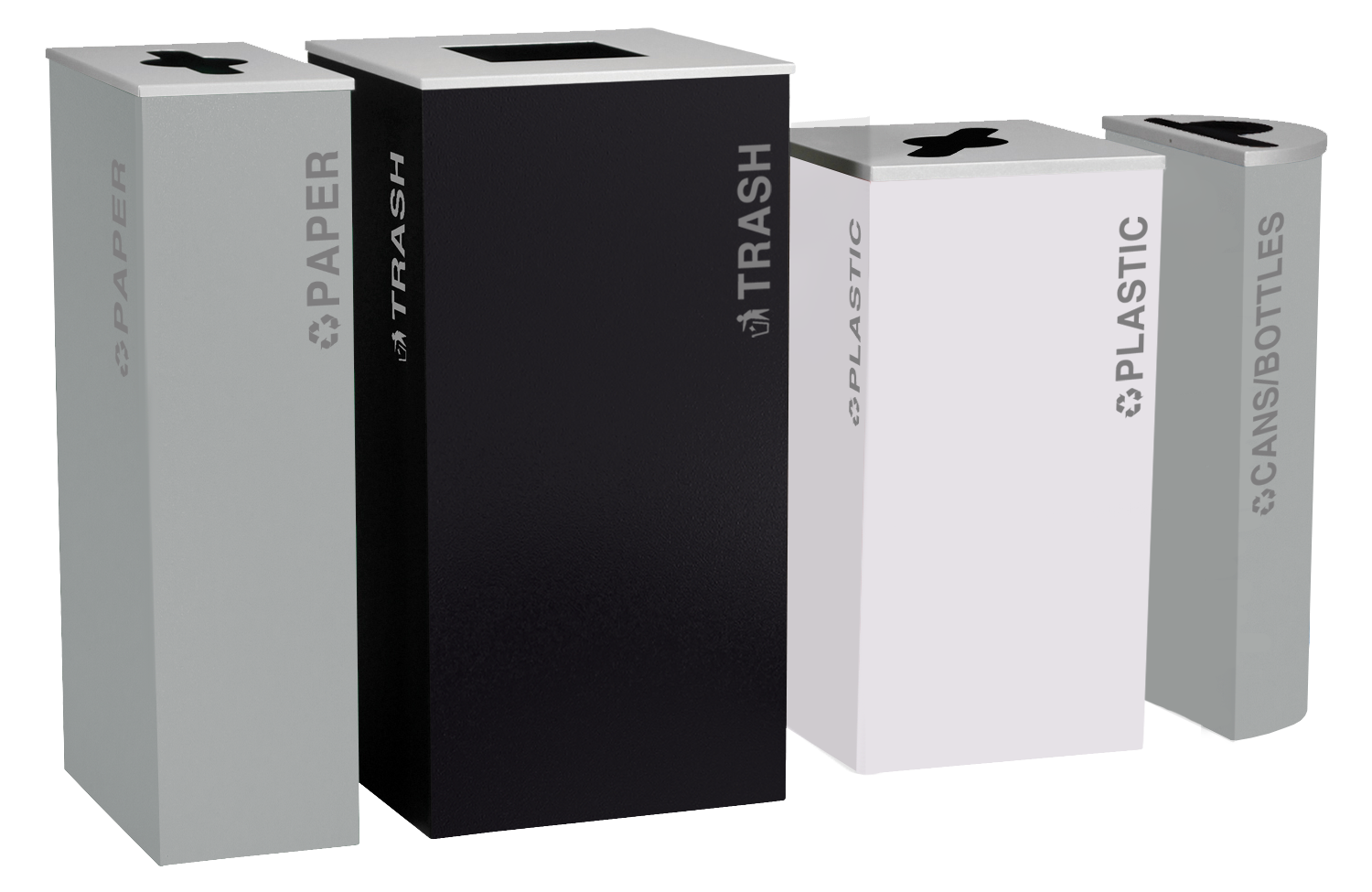 Ex-Cell Kaiser RC-KD36 Black Tie Kaleidoscope 36-Gallon XL Square Receptacle