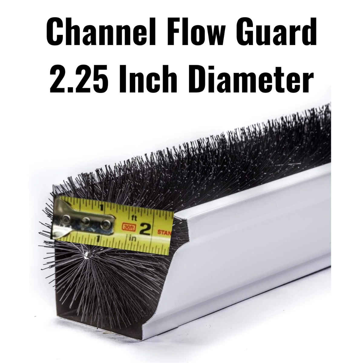 GutterBrush 2.25IN-60FT Gutter Guard, 2.25" Diameter, 60' Length