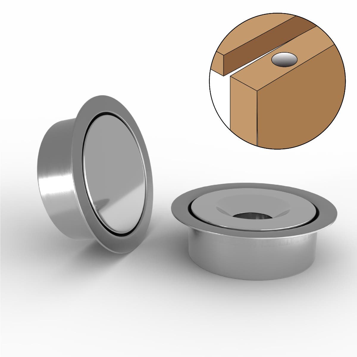 Mega Handles CME2UMB Concealed Magnet Catch for Dummy Door