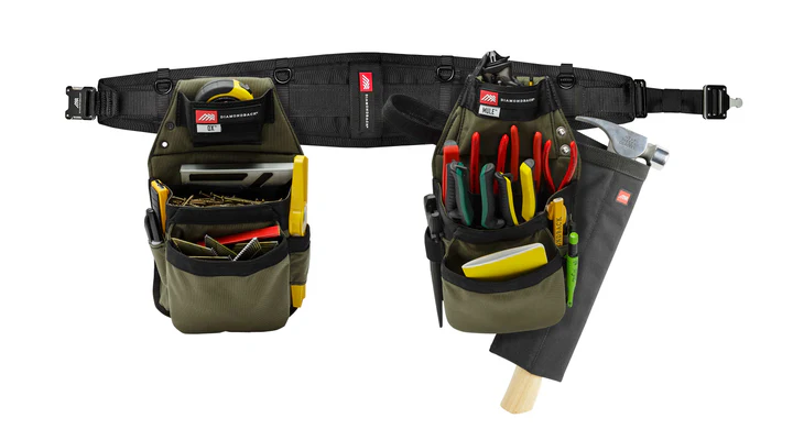 Diamondback DB5-18-OV GRRande 2.0 Classic Toolbelt System, Ranger Green, 5 Pockets, 13 Slots, 2 Loops