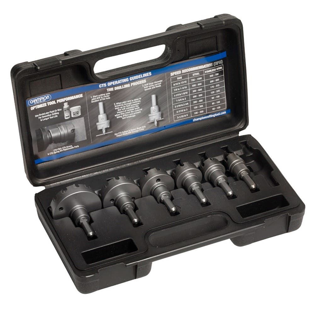 Champion CT5P-SET-B Electrical Carbide Tipped Hole Cutter Set