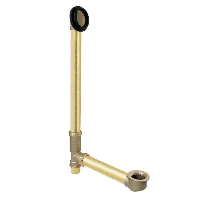 Kingston Brass DLL16 16-Inch Tube for Tub Overflow Drain With Gasket, Rough