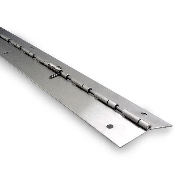 Jacknob 77 Piano Hinge Spring Close 71-1/2" Cast Stainless Steel