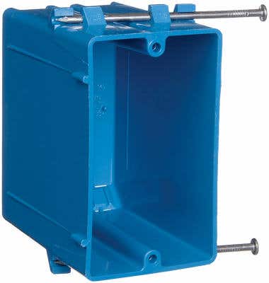 ABB Installation Products B122A-UPC New Work Switch & Outlet Box, Blue PVC, 3-3/4 x 2-1/4 x 3-1/2 In.   