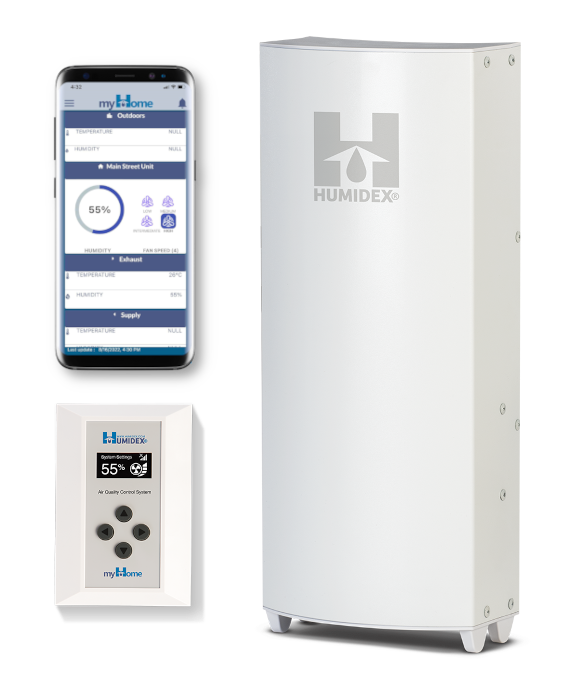 Humidex HCS-AHCmHRc-Hdex Tamperproof Apartment Air Filter Unit with HCS & IoT myHome Technology + Remote Control