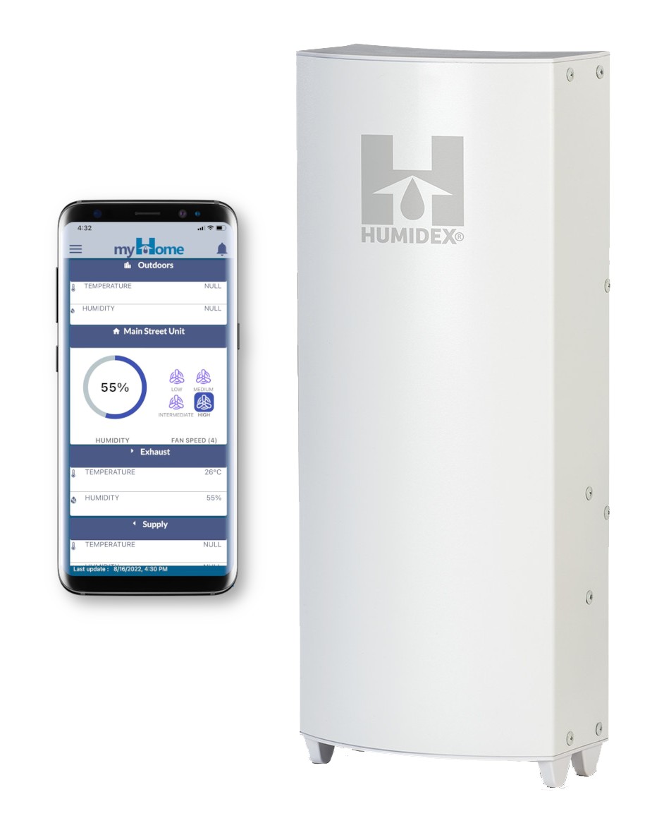 Humidex HCS-AHCmH-Hdex Automated Tamperproof Apartment Air Filter Unit with HCS & IoT myHome Technology