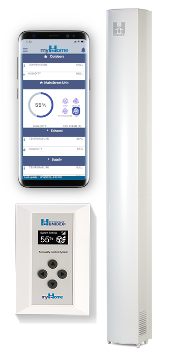 Humidex HCS-BMH-HDEX Basement Air Filter Unit with HCS & IoT myHome Technology