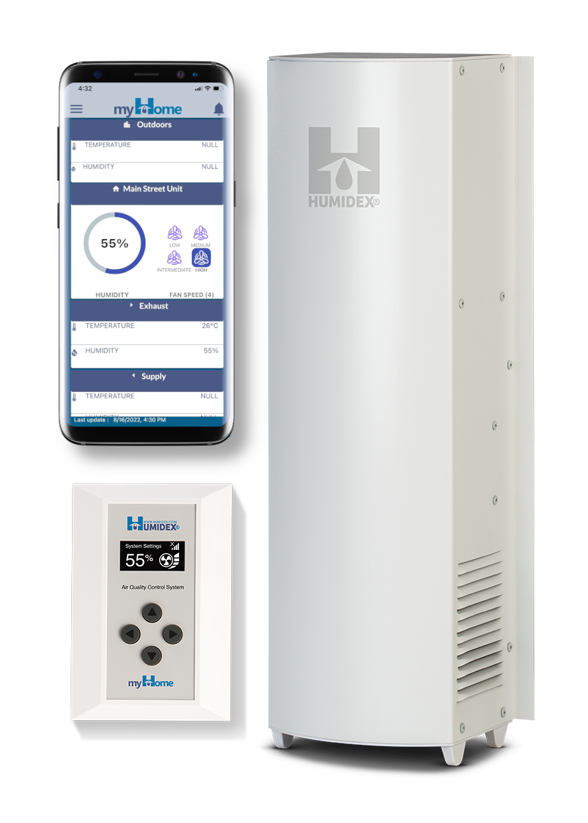 Humidex HCS-CmH-HDEX Crawlspace Air Filter Unit with HCS & IoT myHome Technology