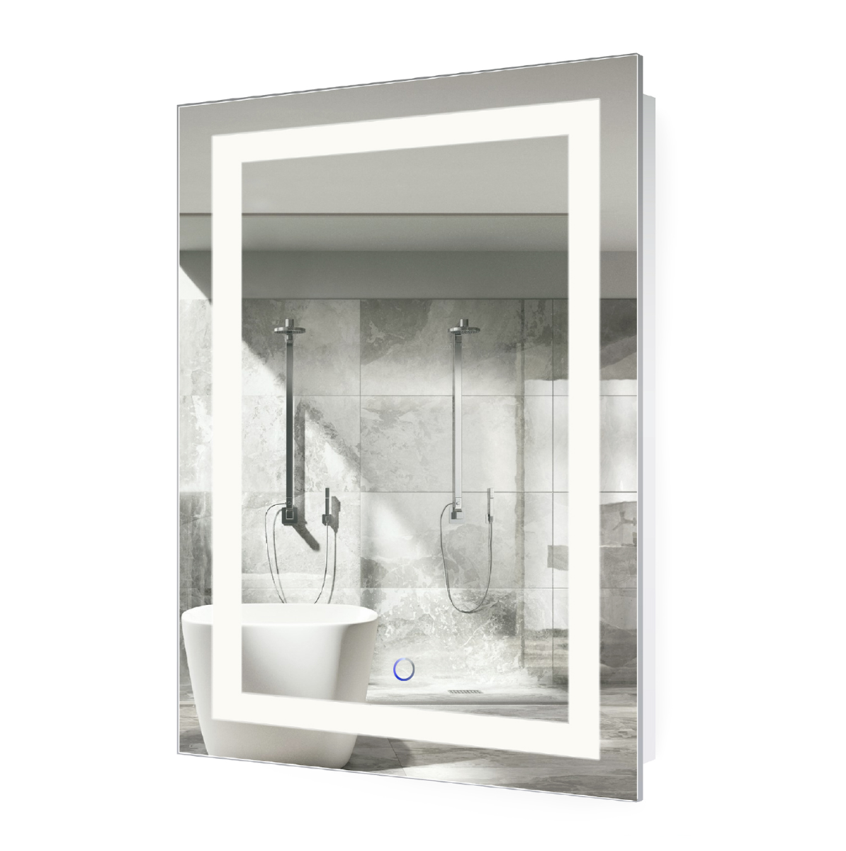 Krugg ICON2436 24″ x 36″ LED Bathroom Mirror With Dimmer & Defogger | Lighted Vanity Mirror