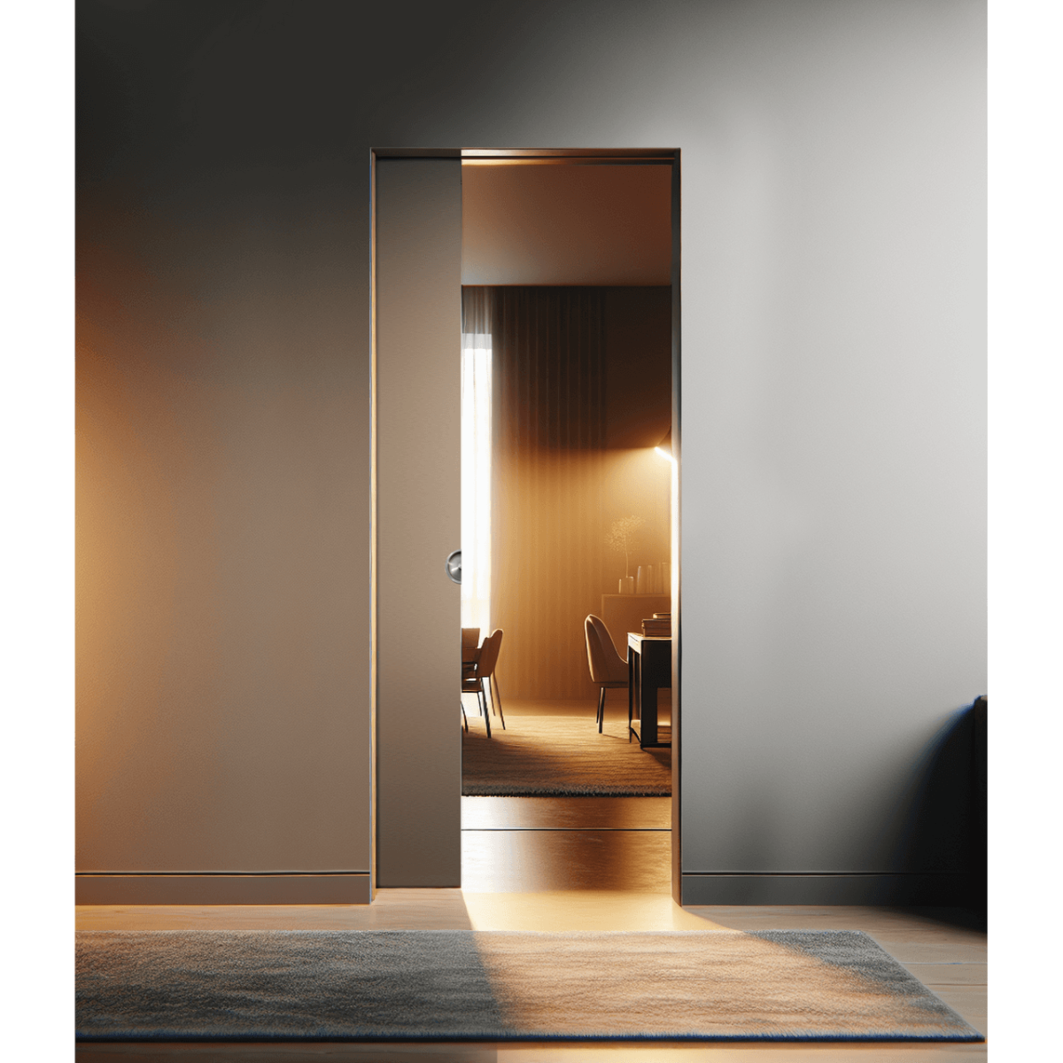 Sugatsune SDR-P70-RT Surface Mount Two-Way Soft Close Pocket Door System, Max. Door Weight - 154 lbs.