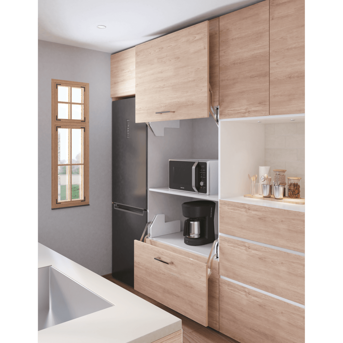 Sugatsune SLUL Connecting Bar For SLUL/SLDL, Anodized, Material - Aluminum Alloy