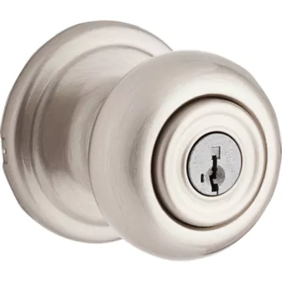 Kwikset 740PE Phoenix Door Knob, Entry w/ Smart Key, Satin Nickel