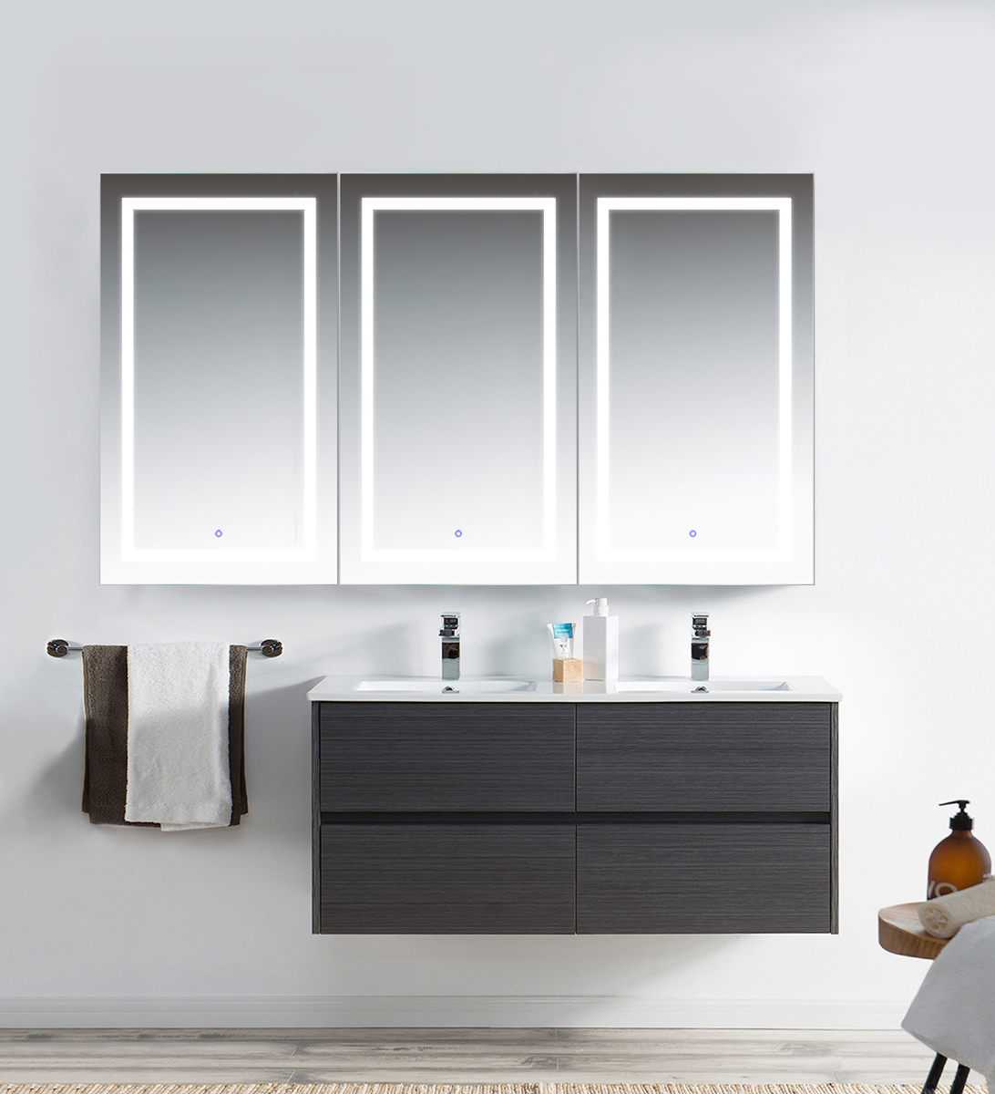 Krugg SVANGE7242TL 72″ X 42″ LED Medicine Cabinet w/Dimmer & Defogger