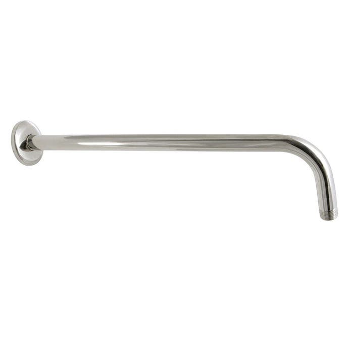 Kingston Brass K117A6 17-Inch J-Shaped Rain Drop Shower Arm with Flange, Polished Nickel