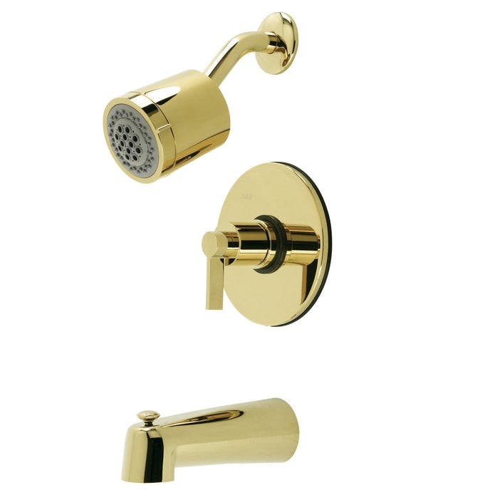 Kingston Brass KB6692NDL Single-Handle Pressure Balanced Tub and Shower Faucet, Polished Brass