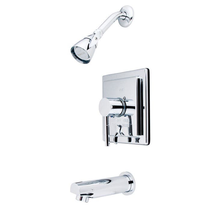 Kingston Brass KB86510DL Single-Handle Pressure Balanced Tub and Shower Faucet w/ Polished Chrome Finish