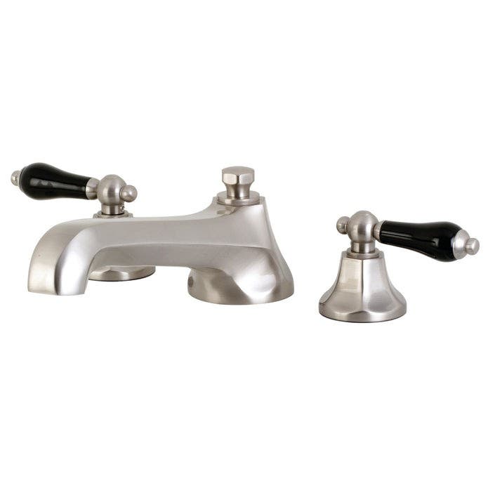 Kingston Brass KS4308PKL Two-Handle 3-Hole Deck Mount Roman Tub Faucet, Brushed Nickel