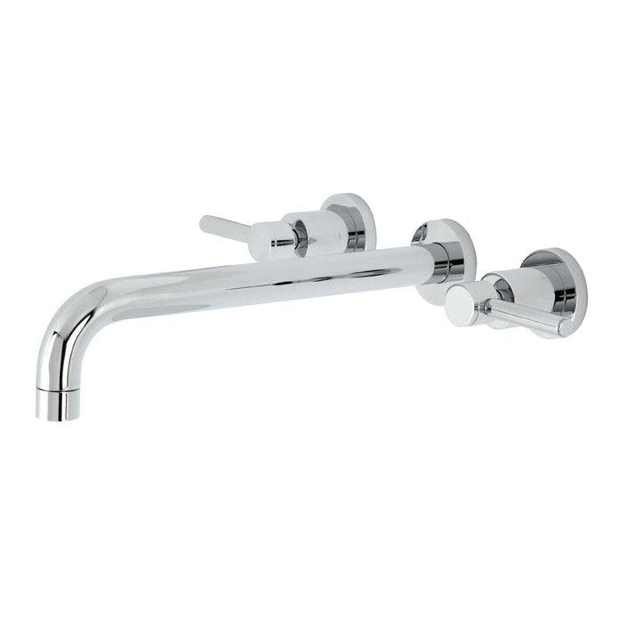 Kingston Brass KS8051DL Two-Handle 3-Hole Wall Mount Roman Tub Faucet w/ Polished Chrome Finish