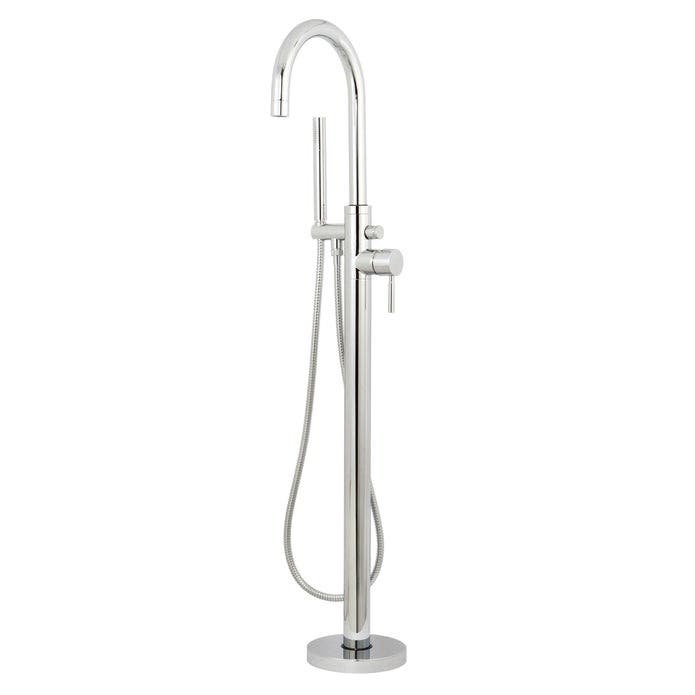 Kingston Brass KS8151DL Single-Handle 1-Hole Freestanding Tub Faucet with Hand Shower, Polished Chrome