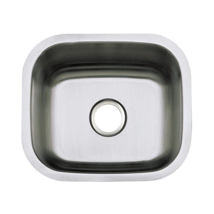 Kingston Brass KU14167BN 18-Inch Stainless Steel Single Bowl Undermount Kitchen Sink, Brushed
