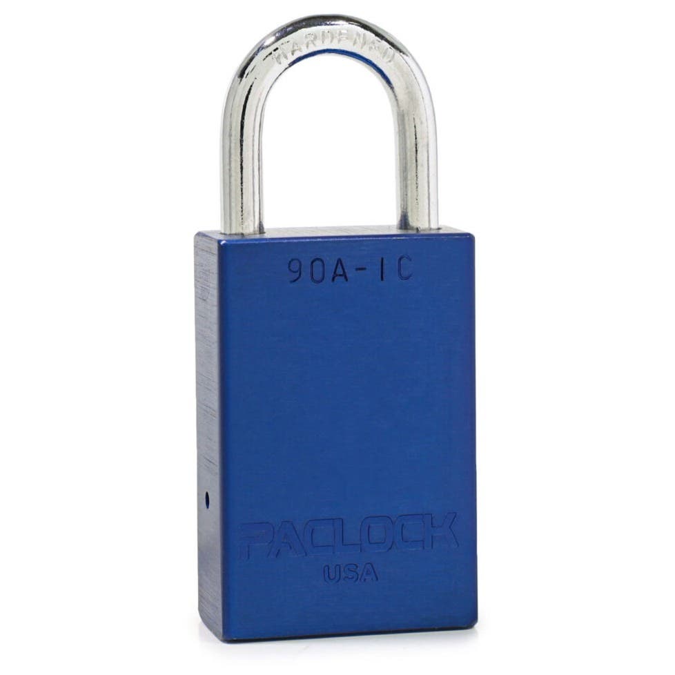 Paclock 90A-IC SFIC Compatible Light Duty Aluminum Padlock, 1/4" Shackle Dia.