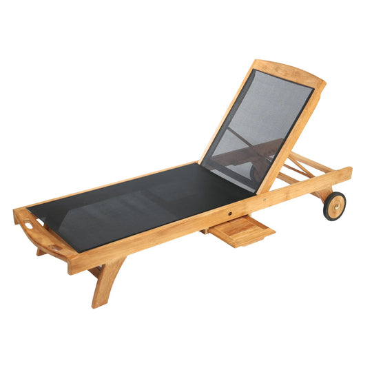 ARB Teak LOU390 Teak & Textilene Lounger Colorado