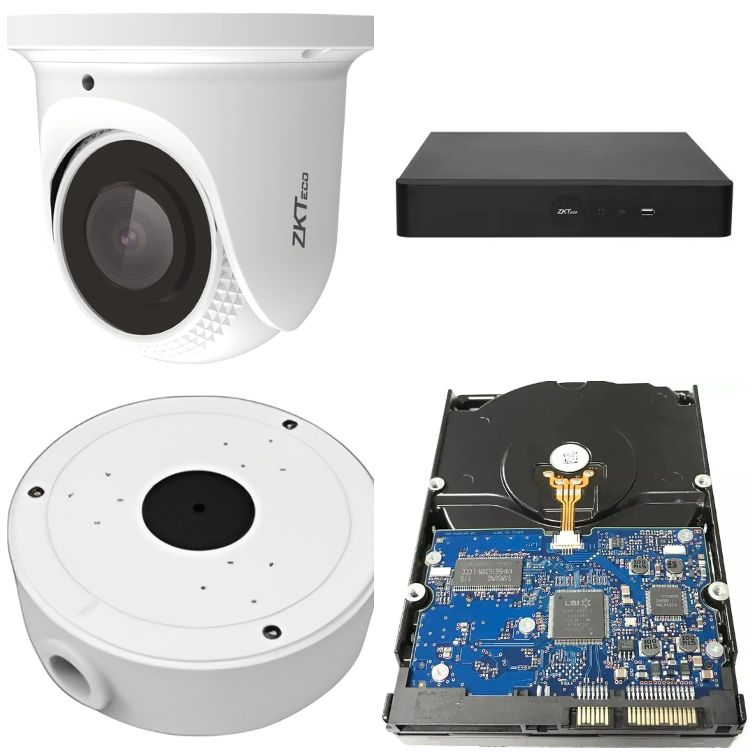 ZKTeco BD Video Surveillance Kit with 2 TB Surveillance HDD (1 qty.), w/o Junction Box