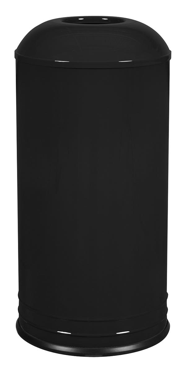 Ex-Cell Kaiser INT1531 D-6 BLK DB International Collection Powder Coated Receptacle w/ Dome Top