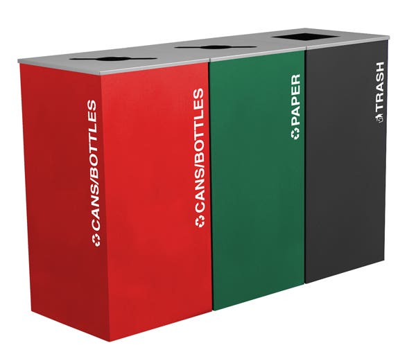 Ex-Cell Kaiser RC-KD36 Classic Kaleidoscope 36-Gallon XL Square Receptacle