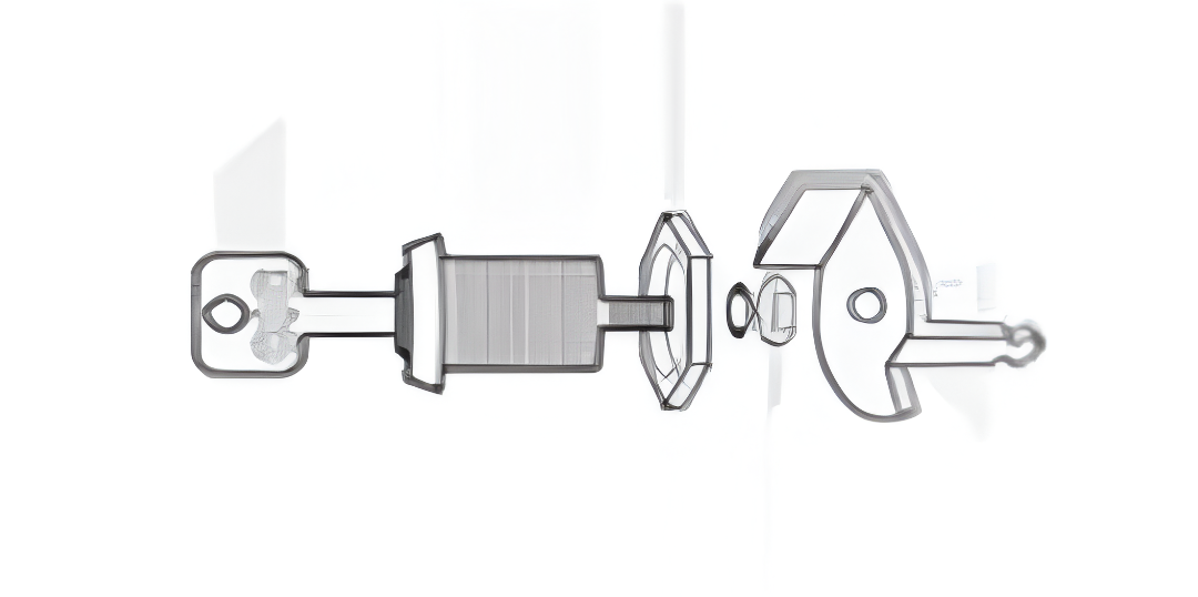ZKTeco CQR-S-31-003 Replacement CIC key and cylinder
