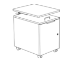 Peter Pepper PSK-CAB1-1822 Cohort Mobile Single Door Cabinet Pedestal