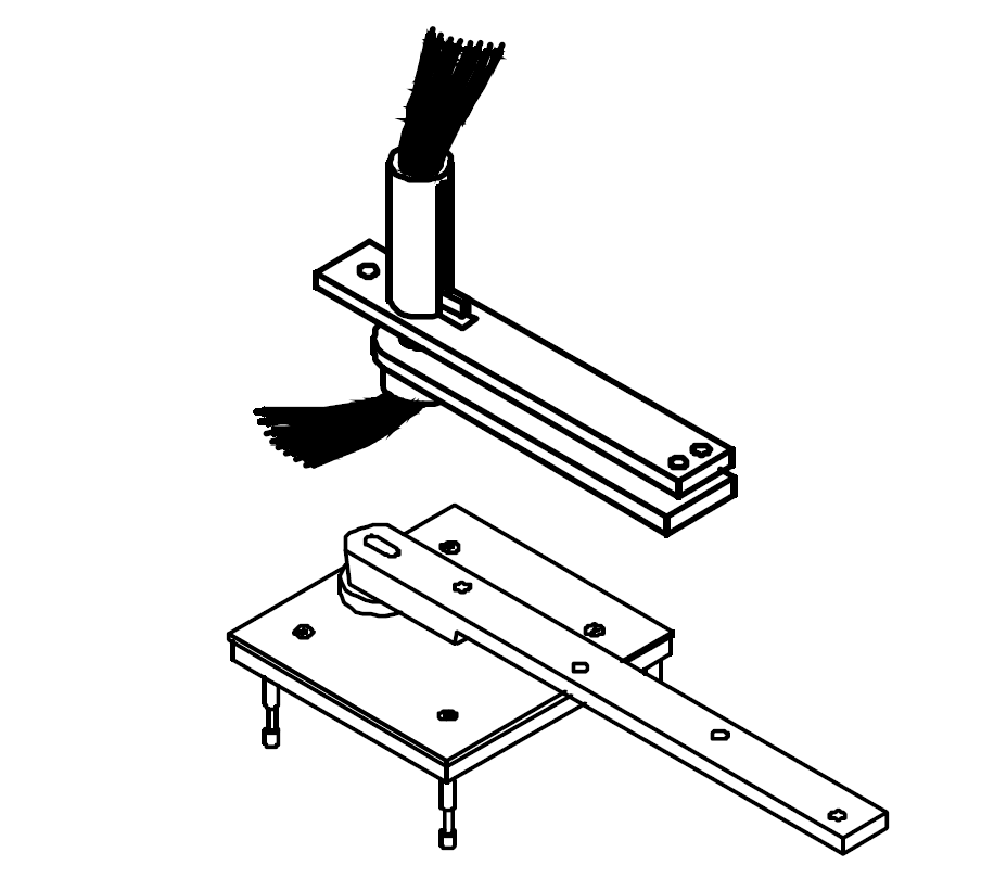 ABH Hardware E0117.75 Pivot Set Center Hung Pivots (Non-Handed)