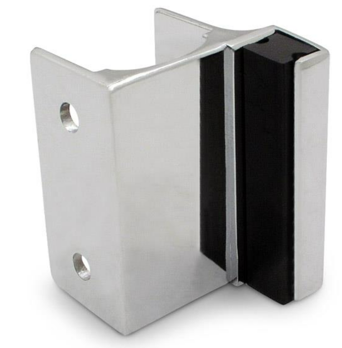 Jacknob 5410 Strike & Keeper(Outswing) 1-1/4" Round Edge Post,Chrome Plated Zamac Material