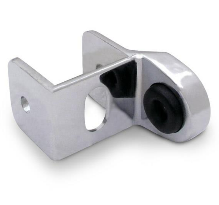 Jacknob 5840 Strike & Keeper(Concealed Latch) Square Edge 1-1/4" Post & Door,Chrome Plated Zamac Material